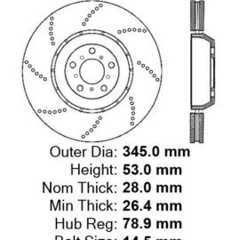 CENTRIC PARTS DRILLED ROTOR
