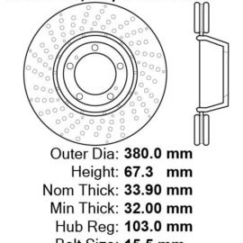 CENTRIC PARTS DRILLED ROTOR